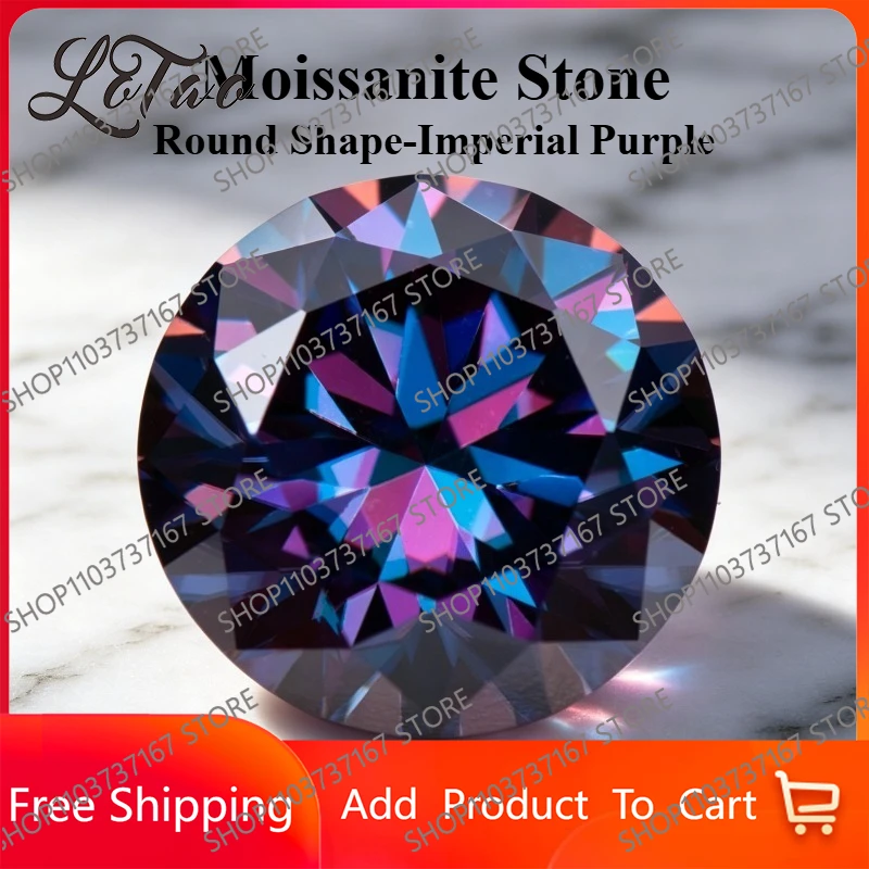 Moissanite Stone Imperial Purple Round Cut Lab Grown Gemstone for Charms Jewelry Making Pass Diamond Test with GRA Certificate
Moissanite Stone Imperial Purple Round Cut Lab Grown Gemstone for Charms Jewelry Making Pass Diamond Test with GRA Certificate
