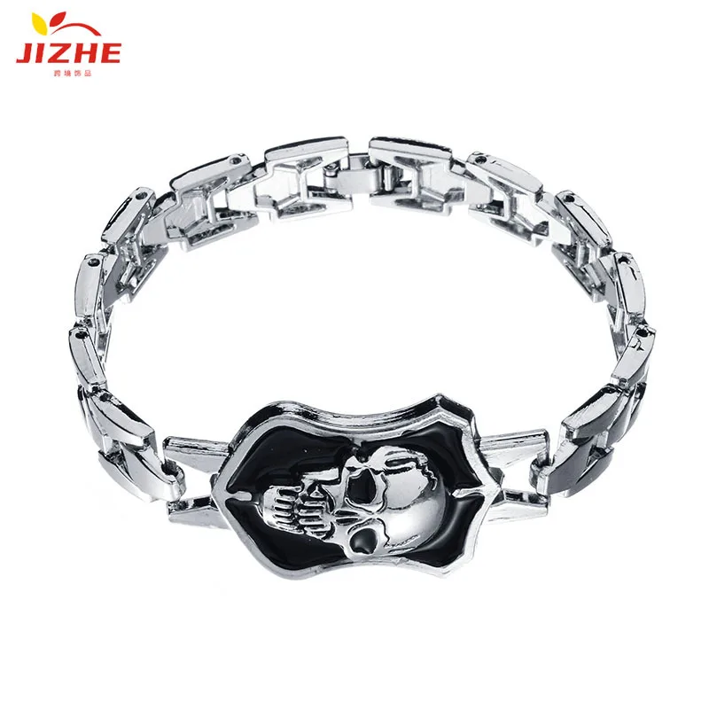 Cool Skull Men's Bracelet Taigang Punk Personality Strap Chain Bracelet Bold Men's Accessories Wholesale
Cool Skull Men's Bracelet Taigang Punk Personality Strap Chain Bracelet Bold Men's Accessories Wholesale
