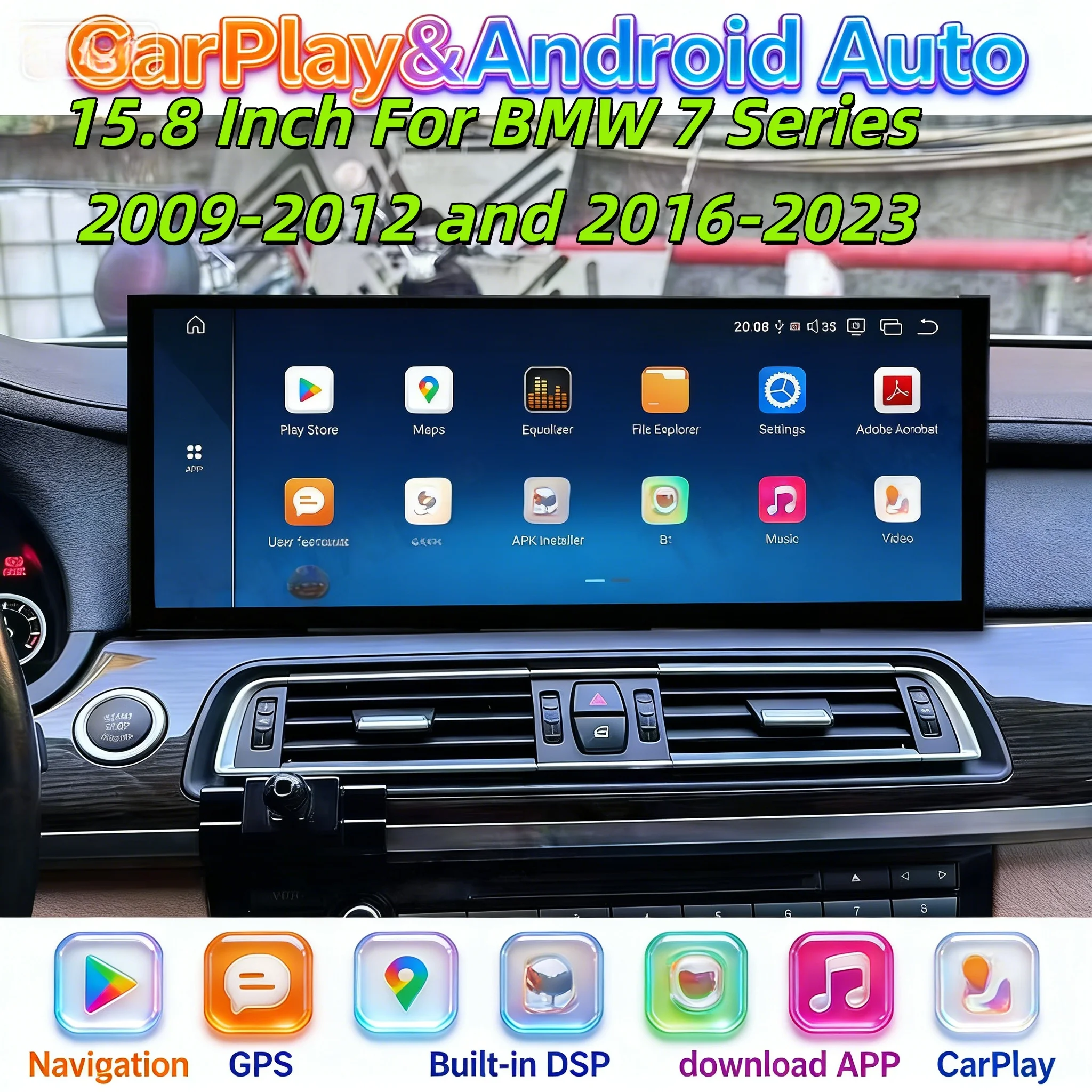Android Wireless CarPlay 4G Stereo For BMW 7 Series 2009-2012 Multimedia Player Head Unit Navigation Touch Screen 15.8”
Android Wireless CarPlay 4G Stereo For BMW 7 Series 2009-2012 Multimedia Player Head Unit Navigation Touch Screen 15.8”