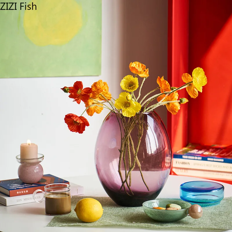 Прозрачная цветная стеклянная ваза, милые цветочные горшки для растений, украшение стола, композиция с цветами, цветочные вазы, эстетический декор комнаты
Прозрачная цветная стеклянная ваза, милые цветочные горшки для растений, украшение стола, композиция с цветами, цветочные вазы, эстетический декор комнаты