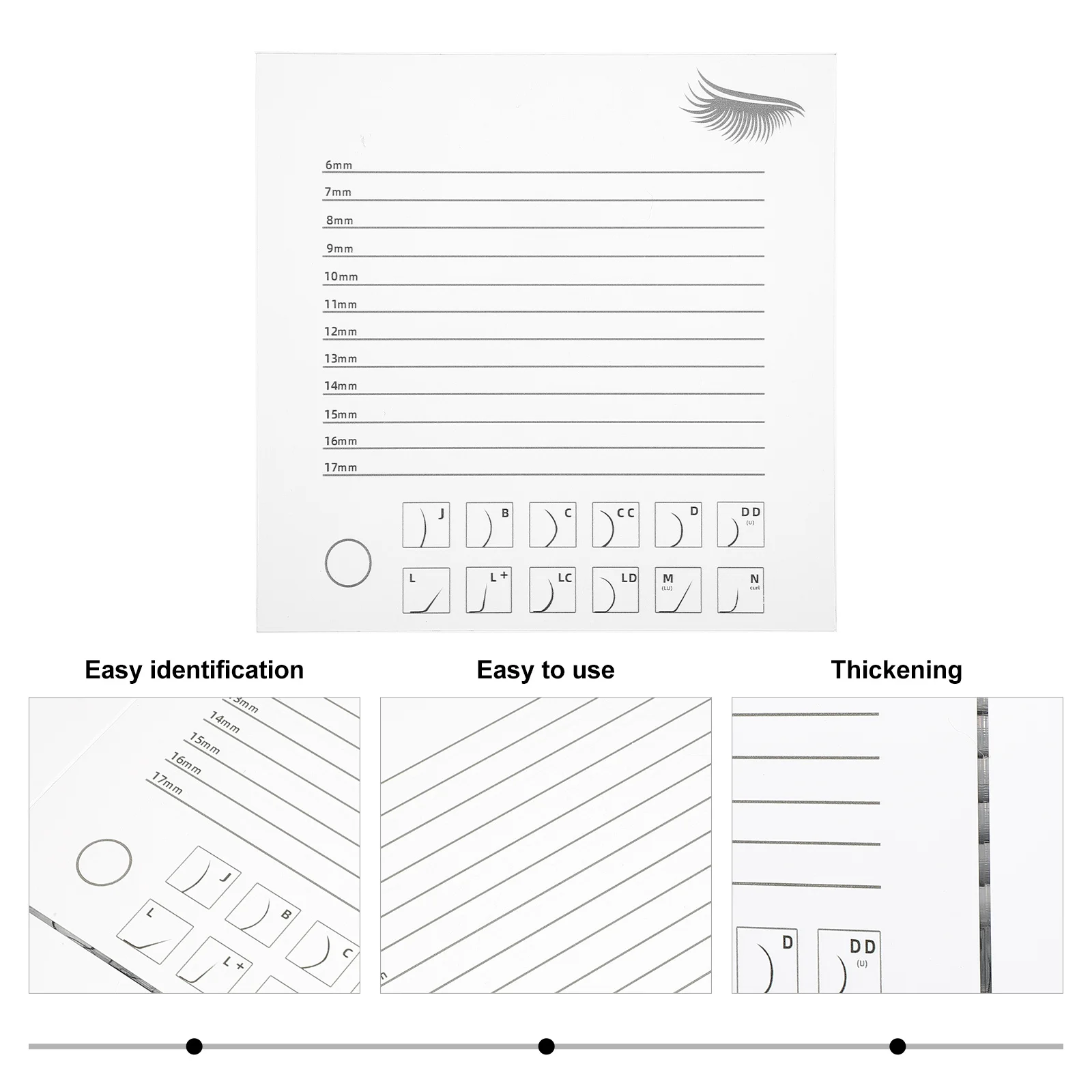 Acrylic Eyelash Display Board Tray Durable Practical Length Marks Professional Personal Use Beauty Salons Eyelash Display Board
Acrylic Eyelash Display Board Tray Durable Practical Length Marks Professional Personal Use Beauty Salons Eyelash Display Board