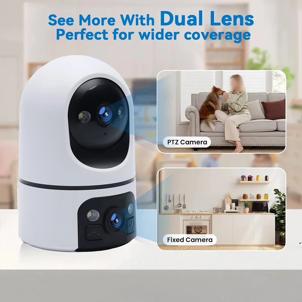 WiFi Surveillance Camera Dual Lens 4K HD IP Camera AI Tracking Security Protection Wireless Smart Baby Monitor
WiFi Surveillance Camera Dual Lens 4K HD IP Camera AI Tracking Security Protection Wireless Smart Baby Monitor