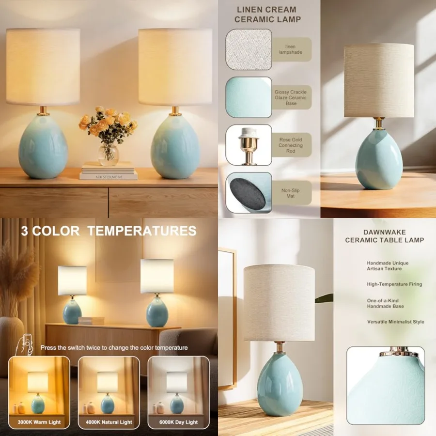 18.5" Table Lamp Set of 2 for Living Room Bedroom, Bedside Lamps for Night Stands, Desk Nightstand Lamp Dimmable, Modern Linen
18.5" Table Lamp Set of 2 for Living Room Bedroom, Bedside Lamps for Night Stands, Desk Nightstand Lamp Dimmable, Modern Linen
