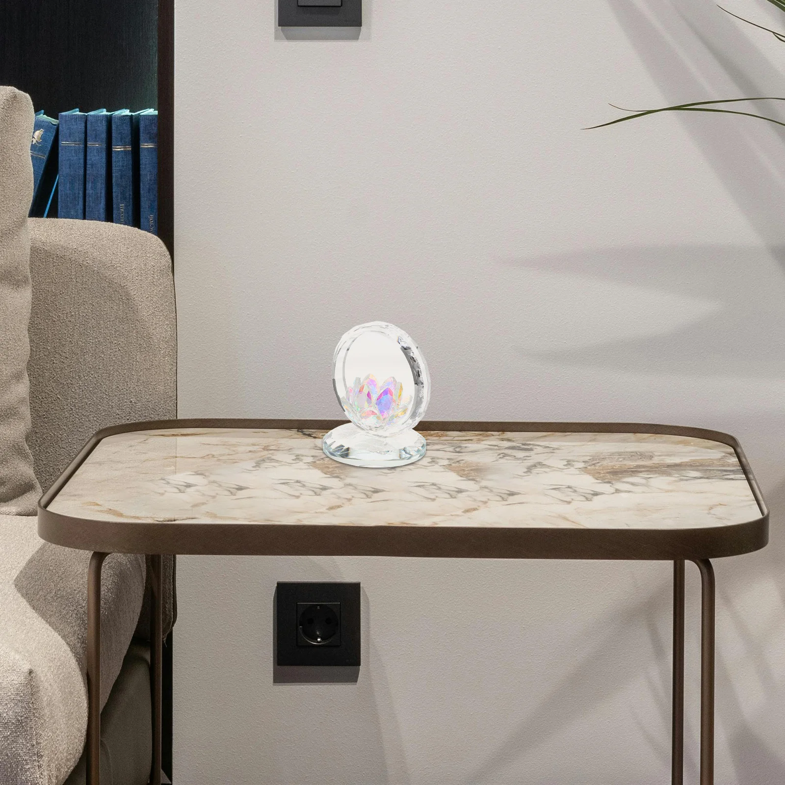 Lotus Crystal Ornament Featuring Precision Crafted Circular Shape Light Reflection Effect Ideal for Feng Shui Decor Study Desk
Lotus Crystal Ornament Featuring Precision Crafted Circular Shape Light Reflection Effect Ideal for Feng Shui Decor Study Desk
