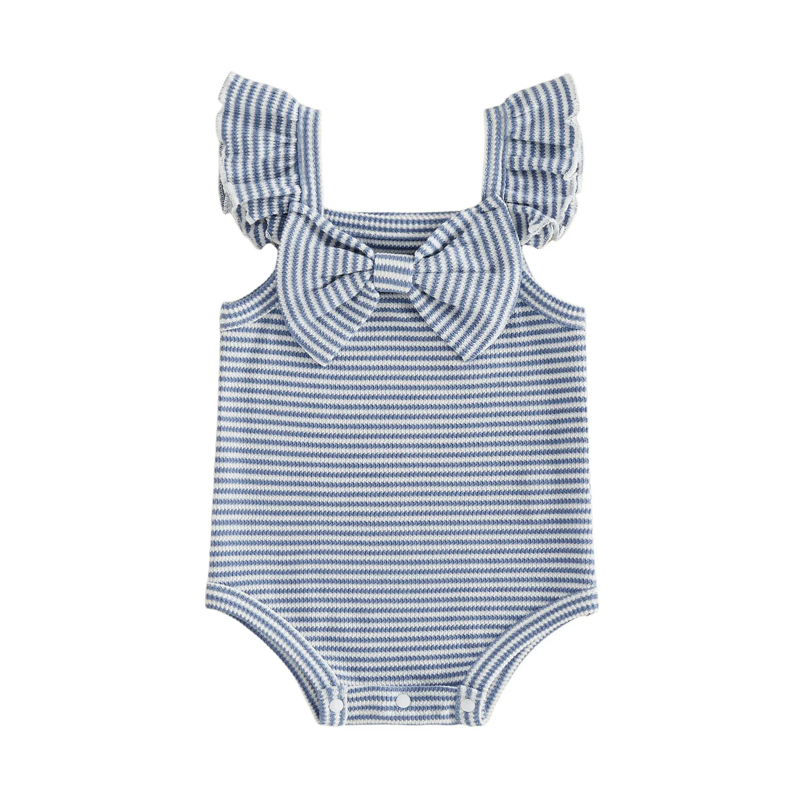 Летний комбинезон для девочек: повседневный, милый, с бантом, в полоску, с рукавами-крылышками, для новорожденных и малышей, милая одежда
Летний комбинезон для девочек: повседневный, милый, с бантом, в полоску, с рукавами-крылышками, для новорожденных и малышей, милая одежда