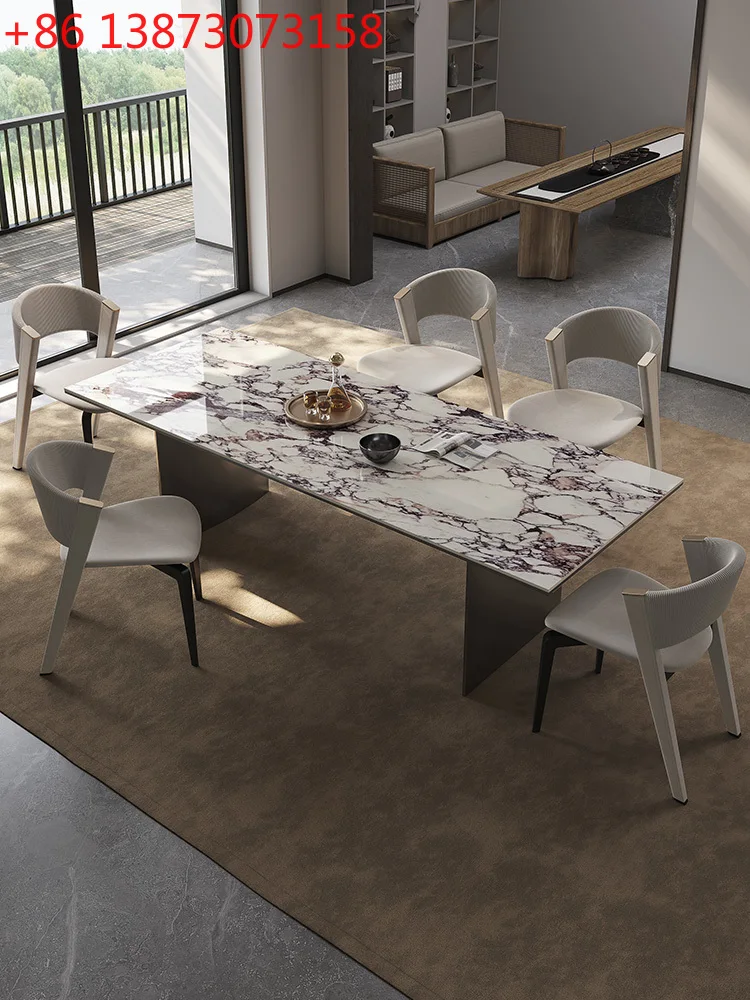 Luxury stone slate dining table High-end household dining table
Luxury stone slate dining table High-end household dining table