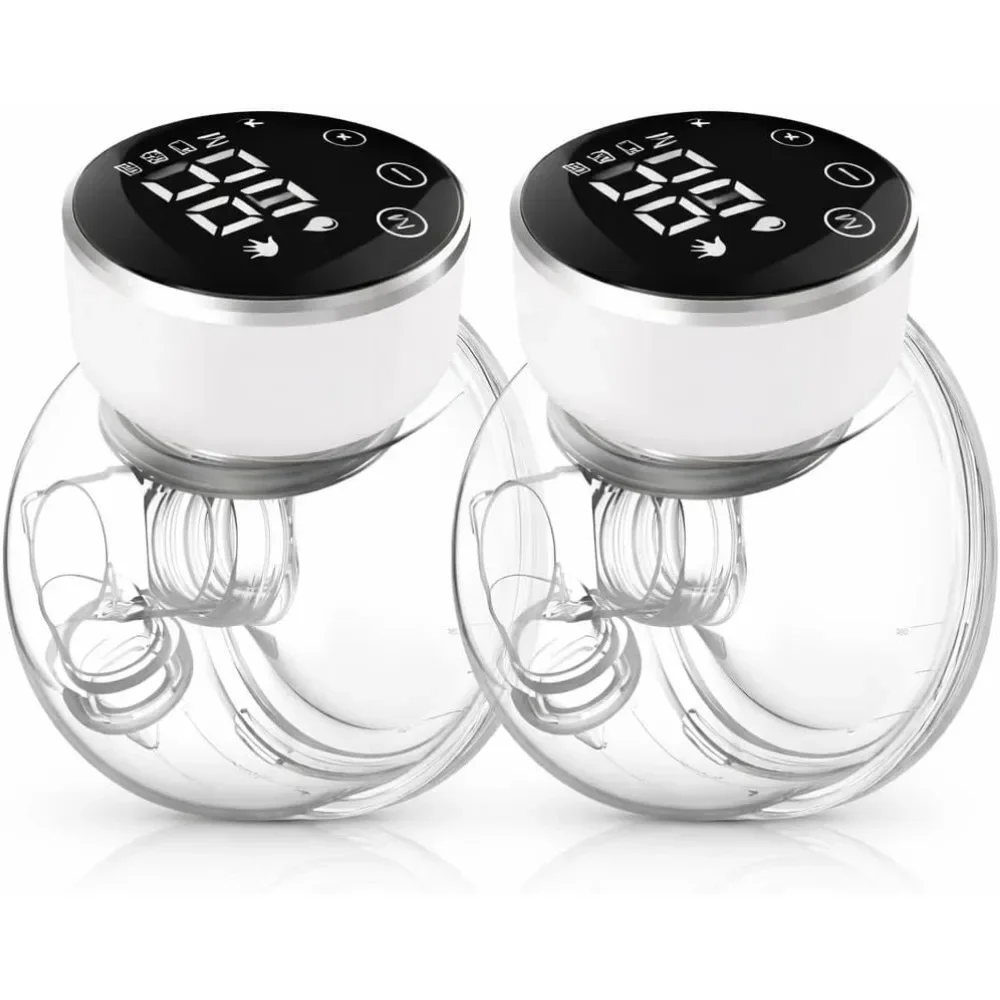 Wearable Breast Pump Hands Free Long Battery LED Display Portable Electric 3 Modes 9 Levels Low Noise 24 mm Flange 2 Pack
Wearable Breast Pump Hands Free Long Battery LED Display Portable Electric 3 Modes 9 Levels Low Noise 24 mm Flange 2 Pack