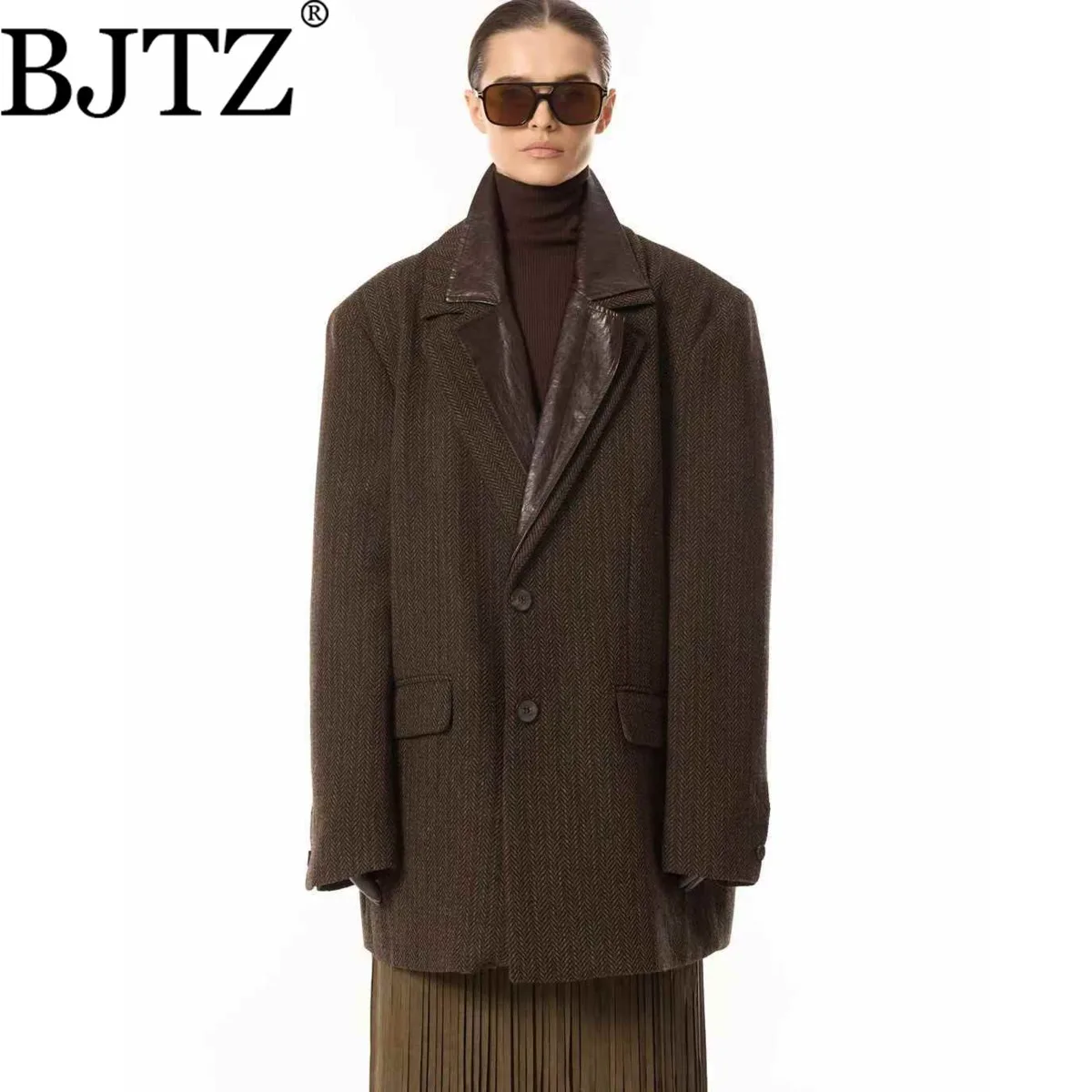 BJTZ 2025: большой пиджак из искусственной кожи в стиле пэчворк, женский пиджак больших размеров премиум-класса, элегантный минималистичный дизайн, комфортный повседневный, без возврата
BJTZ 2025: большой пиджак из искусственной кожи в стиле пэчворк, женский пиджак больших размеров премиум-класса, элегантный минималистичный дизайн, комфортный повседневный, без возврата