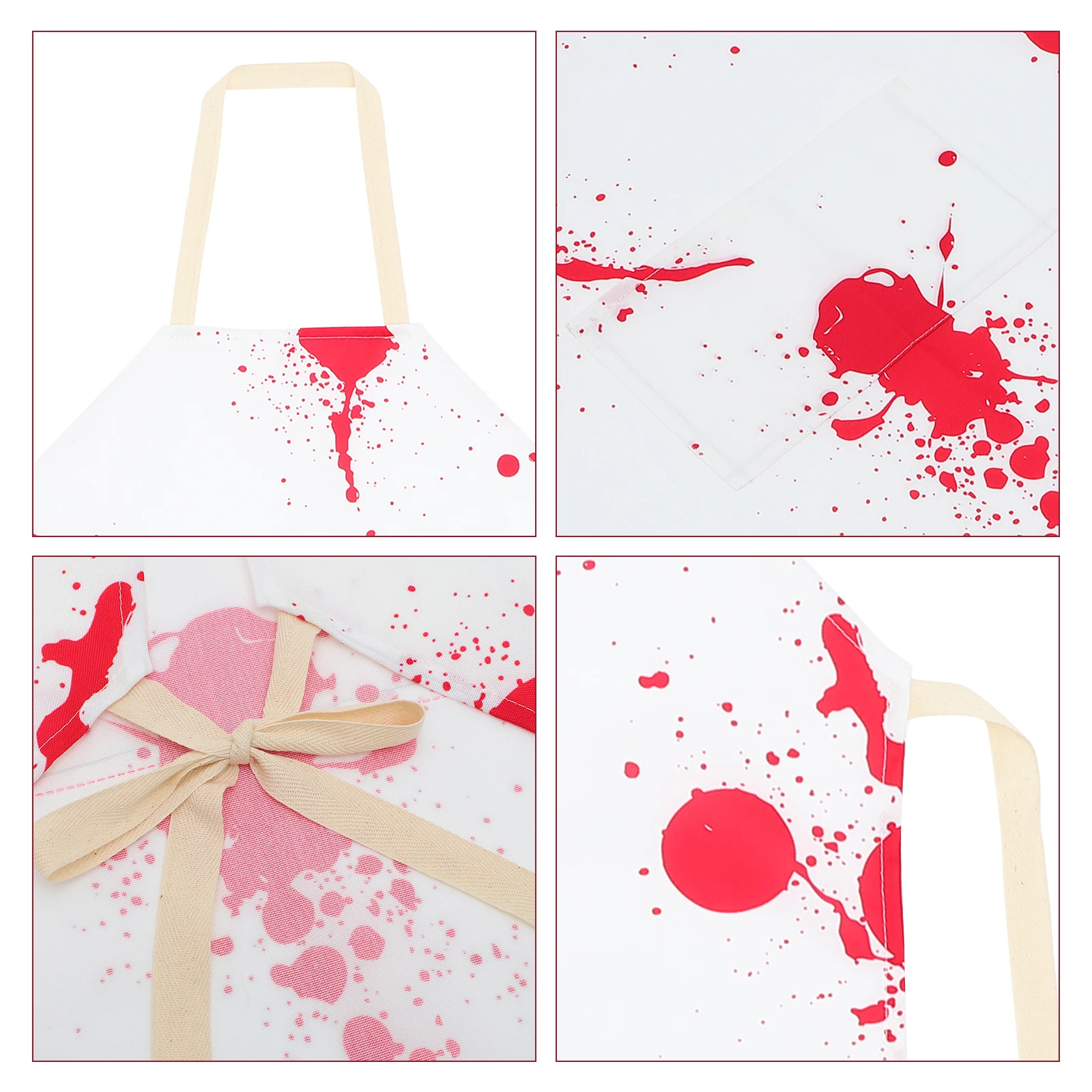 Scary Bloody Apron Halloween Party Wearable Decoration Tear Resistant Reusable Adjustable Fit 
Scary Bloody Apron Halloween Party Wearable Decoration Tear Resistant Reusable Adjustable Fit