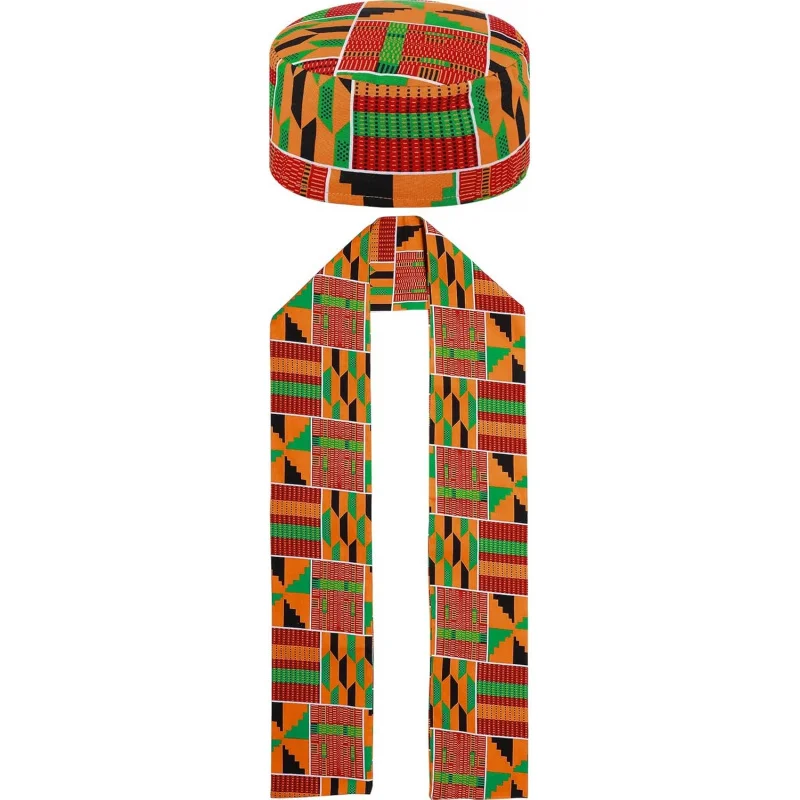 2 Pcs African Hats for Men Pattern African Kente Kufi Hats
2 Pcs African Hats for Men Pattern African Kente Kufi Hats