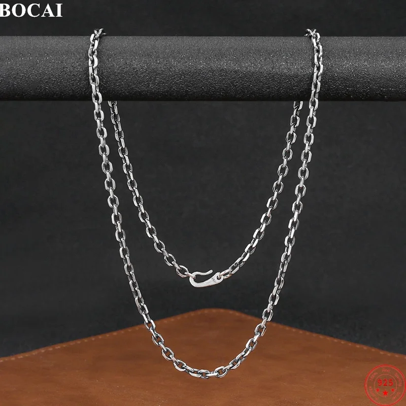 Ожерелье BOCAI S925 из стерлингового серебра для женщин и мужчин, новая мода в стиле ретро с крестом, О-цепочка из чистого серебра, браслет в стиле панк, оптовая продажа ювелирных изделий
Ожерелье BOCAI S925 из стерлингового серебра для женщин и мужчин, новая мода в стиле ретро с крестом, О-цепочка из чистого серебра, браслет в стиле панк, оптовая продажа ювелирных изделий