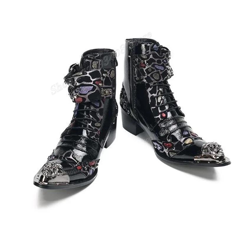 Black Punk Street Style Ankle Men Boots Pointed Toe Lace-up Side Zipper Flat with Leather Men Shoes Cool 2023 Zapatillas Mujer
Black Punk Street Style Ankle Men Boots Pointed Toe Lace-up Side Zipper Flat with Leather Men Shoes Cool 2023 Zapatillas Mujer