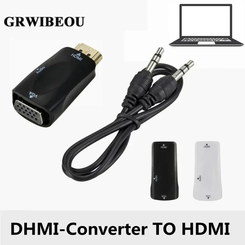 GRWIBEOU HDMI-compatible to VGA Cable Converter Male To Female-mother to mother Converter Adapter 3.5 mm Jack Audio HD Laptop
GRWIBEOU HDMI-compatible to VGA Cable Converter Male To Female-mother to mother Converter Adapter 3.5 mm Jack Audio HD Laptop