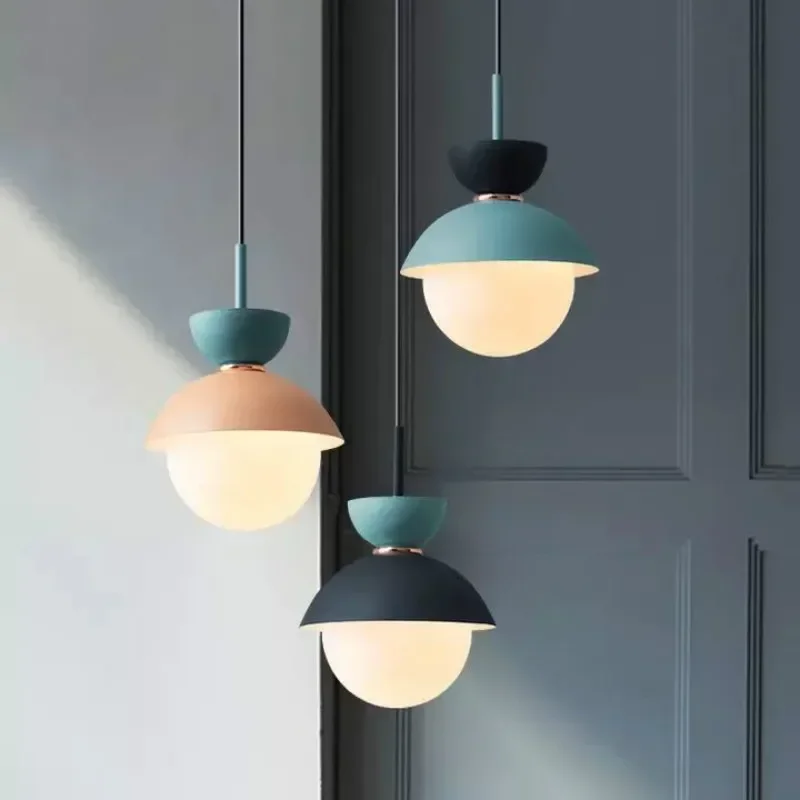 Modern Simple Color Bedside Small Pendant Lights Nordic Creative Restaurant Macarone Pendant Lamp Home Decor Indoor Lighting
Modern Simple Color Bedside Small Pendant Lights Nordic Creative Restaurant Macarone Pendant Lamp Home Decor Indoor Lighting