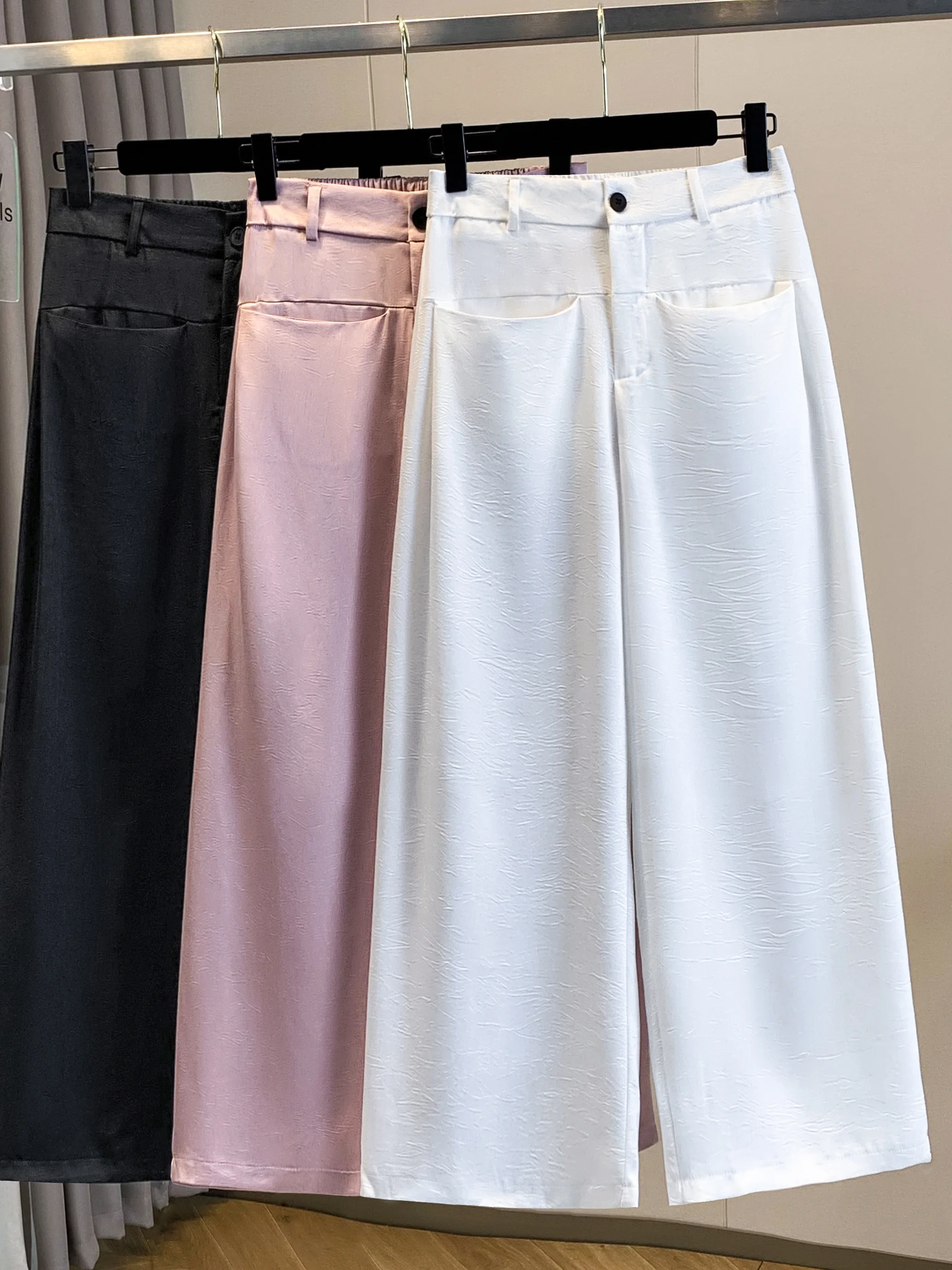 White Wide Leg Pants Women's Summer Design Acetate Casual Loose Double Pocket Nine Points Cool Pants Casual Straight Leg High...
White Wide Leg Pants Women's Summer Design Acetate Casual Loose Double Pocket Nine Points Cool Pants Casual Straight Leg High...