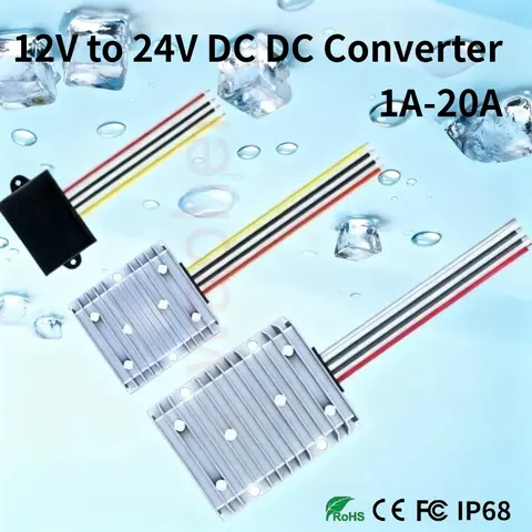 12v to 24v 1A-30A DC DC Step Up Converter Voltage Regulator 12 to 24v Voltage Boost Module Output Power Supply Module for Car