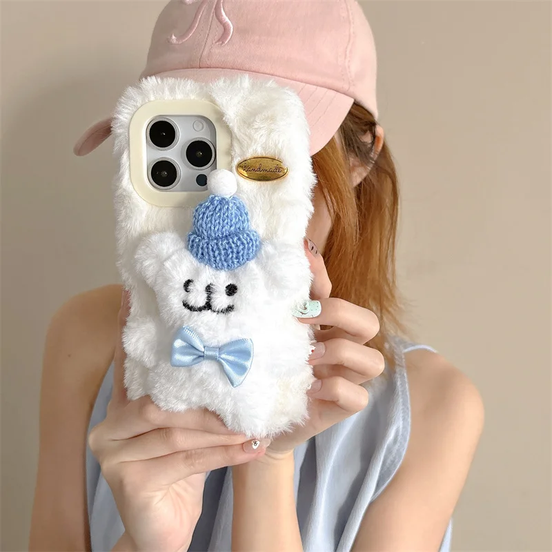 Korean Cute Bow Bear Plush Phone Case For iPhone 16 Pro 13 12 14 15 Pro Max Cover with Cartoons Hat Silicone Cases Fluffy Funda
Korean Cute Bow Bear Plush Phone Case For iPhone 16 Pro 13 12 14 15 Pro Max Cover with Cartoons Hat Silicone Cases Fluffy Funda