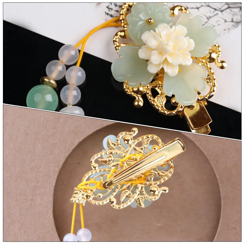 Glass Flower Hair Clips with Tassels Vintage Chinese Hair Accessories for Women Girls Wedding Birthday Party Hanfu Styling
Glass Flower Hair Clips with Tassels Vintage Chinese Hair Accessories for Women Girls Wedding Birthday Party Hanfu Styling