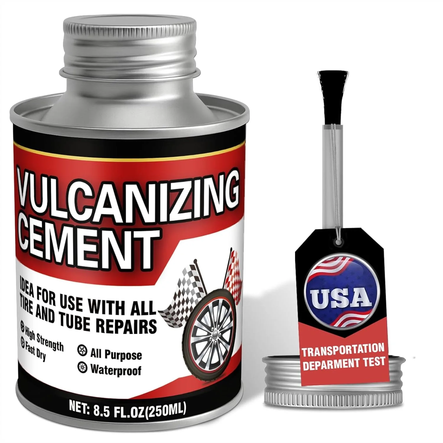 Tire Repair Vulcanizing Cement 8.5 Fl Oz, Fast Drying Rubber Adhesive with Brush Cap, Clear & Durable for Car Motorcycle Bike
Tire Repair Vulcanizing Cement 8.5 Fl Oz, Fast Drying Rubber Adhesive with Brush Cap, Clear & Durable for Car Motorcycle Bike