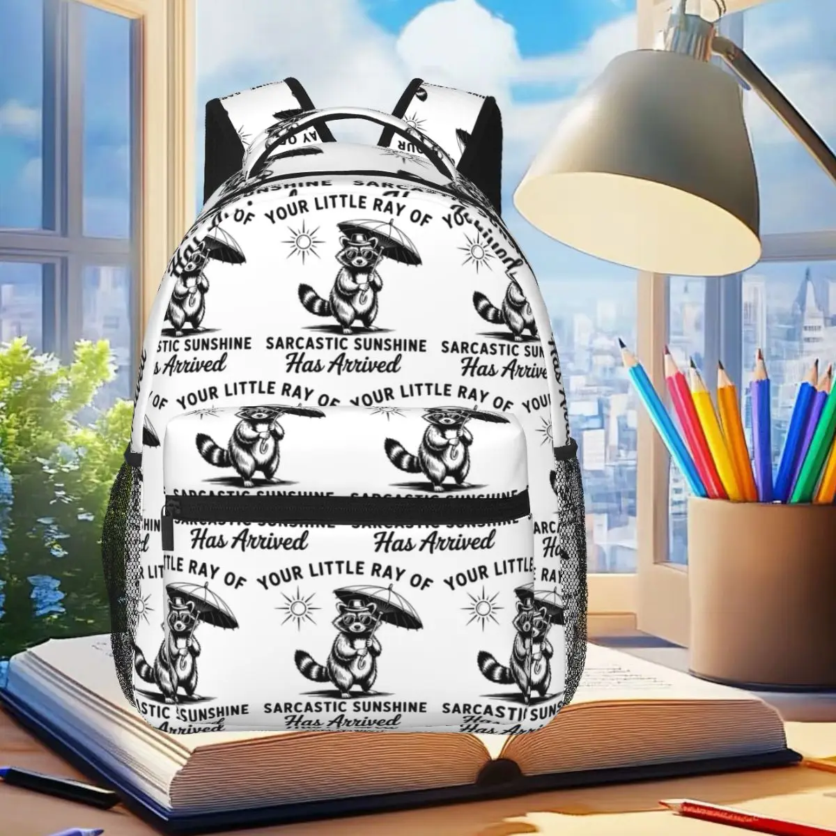 Sassy Sarcastic Raccoon Your Little Ray Backpack Student Boys Girls BookBag Children School Bag Shoulder Bags for Men Women
Sassy Sarcastic Raccoon Your Little Ray Backpack Student Boys Girls BookBag Children School Bag Shoulder Bags for Men Women