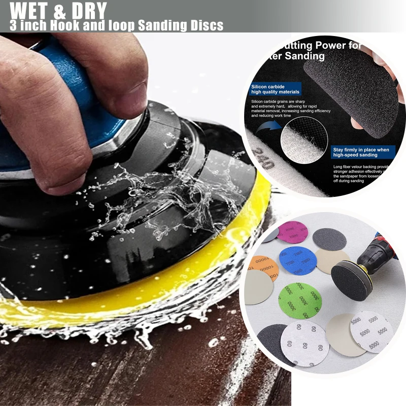 10 шт. 3-дюймовые 75-миллиметровые шлифовальные диски Ассортимент наждачной бумаги с крючками и петлями 60-10000 Шлифовальный диск для полировки дерева и автомобиля
10 шт. 3-дюймовые 75-миллиметровые шлифовальные диски Ассортимент наждачной бумаги с крючками и петлями 60-10000 Шлифовальный диск для полировки дерева и автомобиля