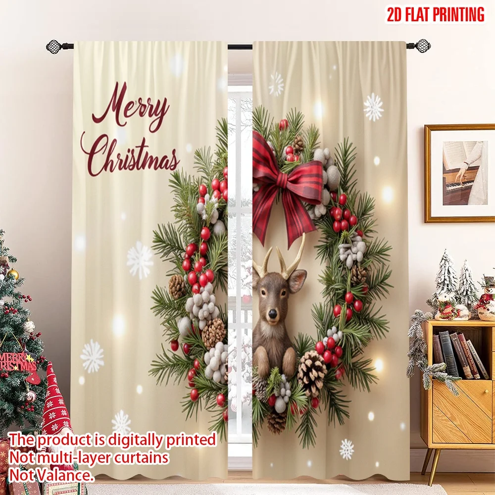 2pcs 2D flat printing Merry Christmas Drapes Merry Christmas Moose Wreath Fabric Without Electricity Birthday Party Use for
2pcs 2D flat printing Merry Christmas Drapes Merry Christmas Moose Wreath Fabric Without Electricity Birthday Party Use for