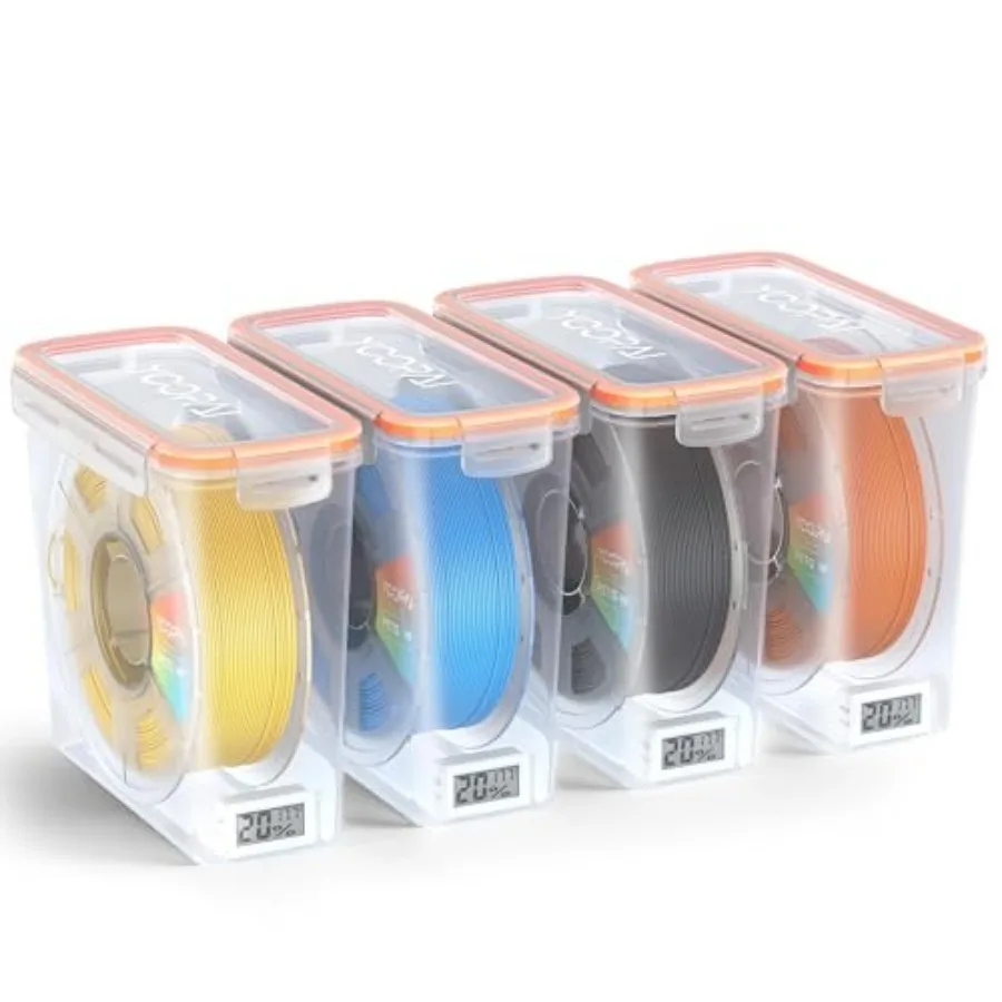 Pro Filament Storage Box with Temperature and Humidity Monitor, Airtight Filament Storage Container with Desiccant for 1KG 1.75
Pro Filament Storage Box with Temperature and Humidity Monitor, Airtight Filament Storage Container with Desiccant for 1KG 1.75