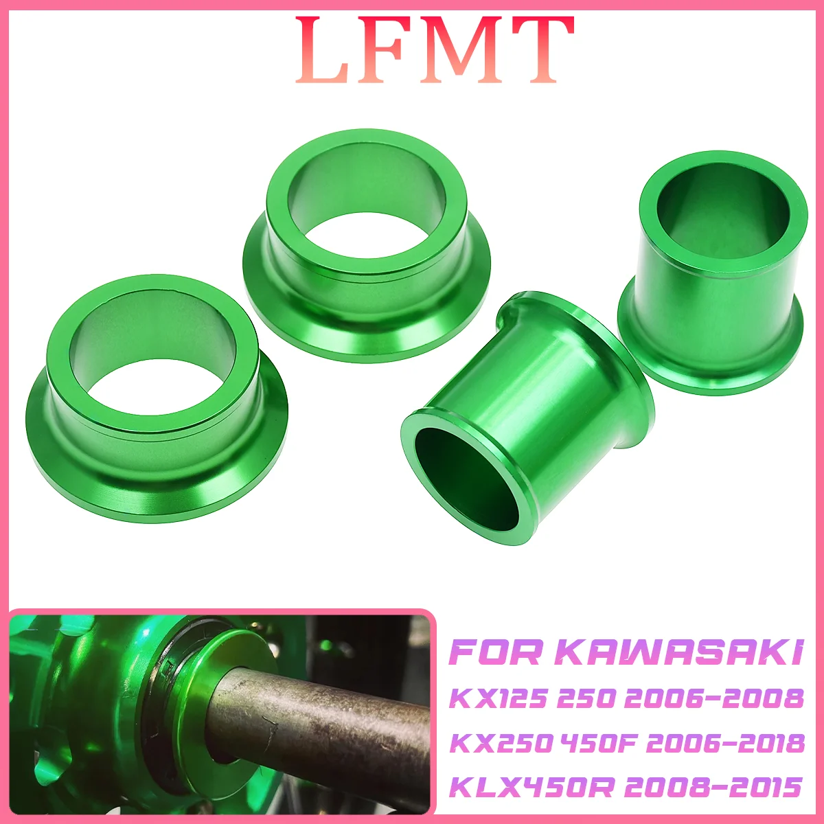 For Kawasaki KX250F KX450F KLX450R KX 125 250 250F 450F KLX KX125 KX250 Dirt Pit Bike Motocycle Front Rear Wheel Hub Spacer Kit
For Kawasaki KX250F KX450F KLX450R KX 125 250 250F 450F KLX KX125 KX250 Dirt Pit Bike Motocycle Front Rear Wheel Hub Spacer Kit