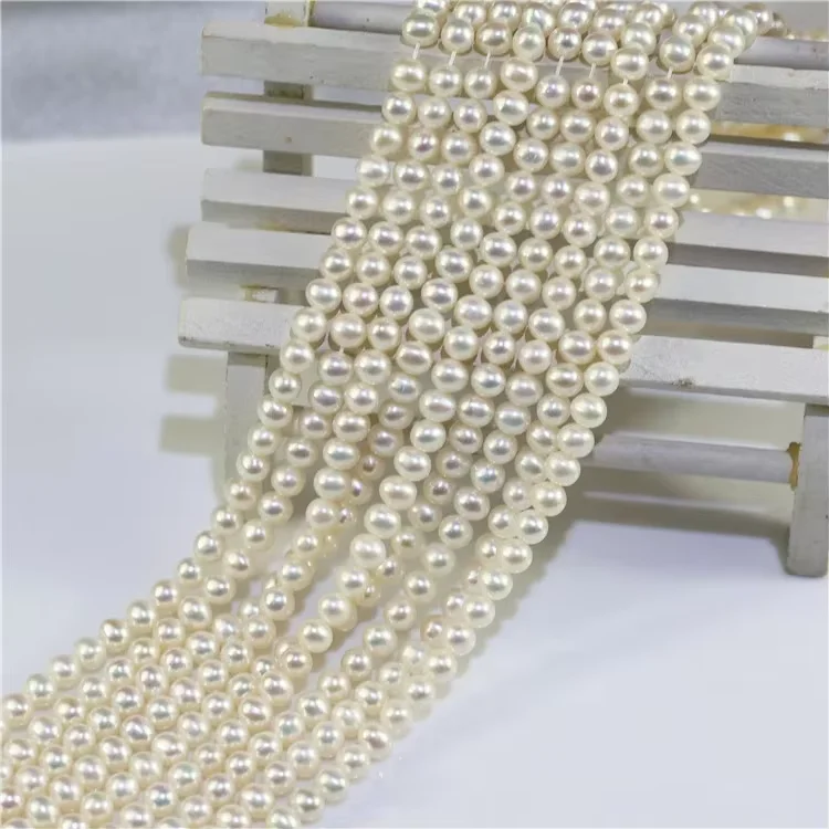 Natural 5-6mm AA near round white pearl strands loose beads women lady jewelry DIY
Natural 5-6mm AA near round white pearl strands loose beads women lady jewelry DIY