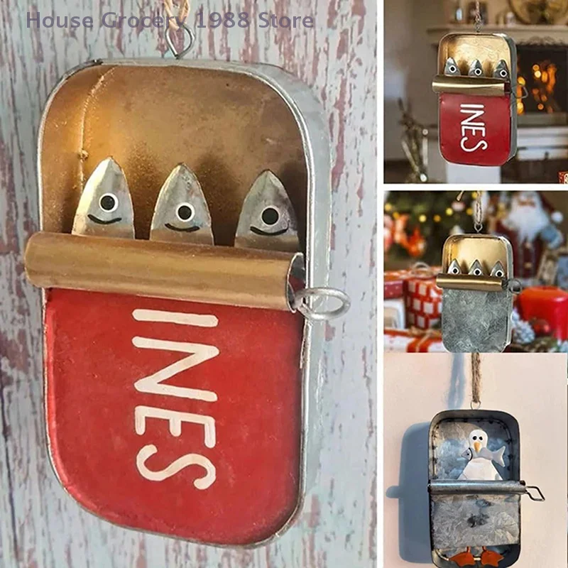 (HG) Coastal Style Sardine Can Canned Hanging Ornament Tags Seafood Funny Ornaments DIY Home Decor Tin Sardines Fish Decoration
(HG) Coastal Style Sardine Can Canned Hanging Ornament Tags Seafood Funny Ornaments DIY Home Decor Tin Sardines Fish Decoration