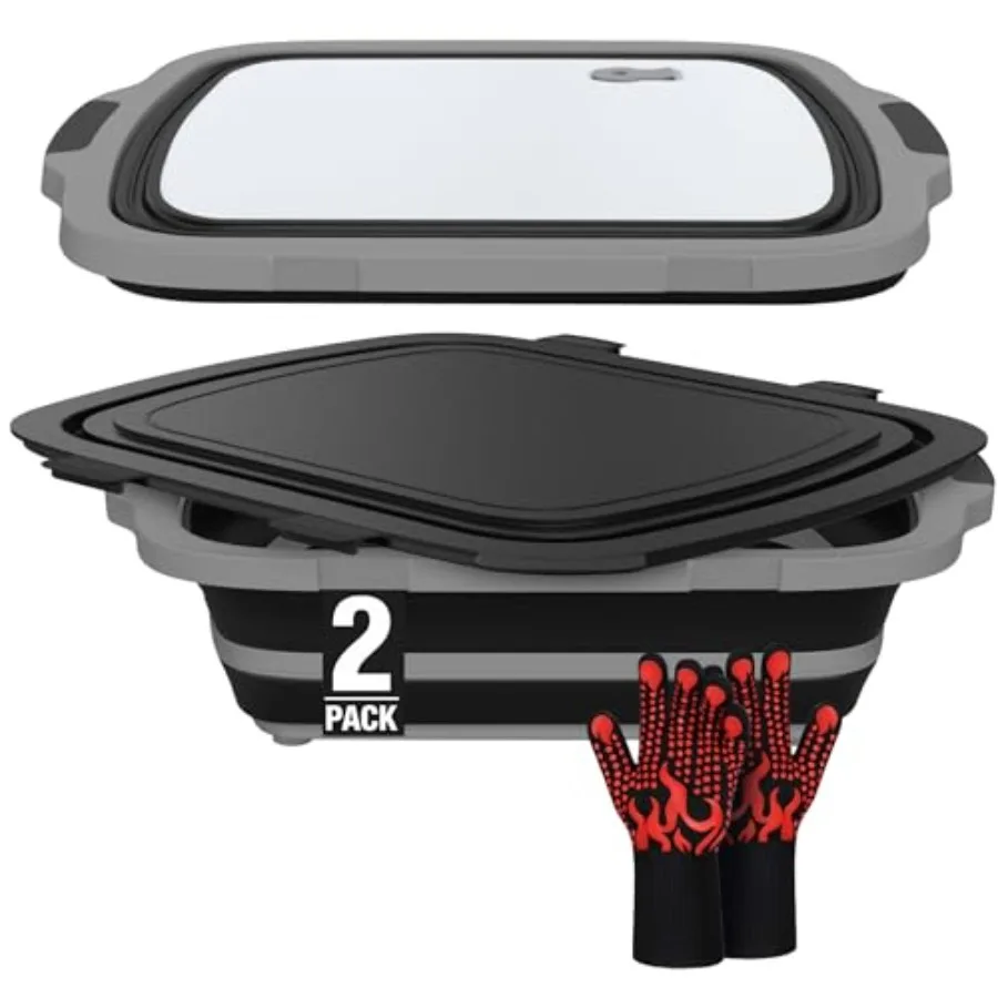 XL Collapsible BBQ Prep Tub with Cutting Board and Drain Plug Portable Food Prep Station for Kitchen Camping and Grill Dishwash
XL Collapsible BBQ Prep Tub with Cutting Board and Drain Plug Portable Food Prep Station for Kitchen Camping and Grill Dishwash
