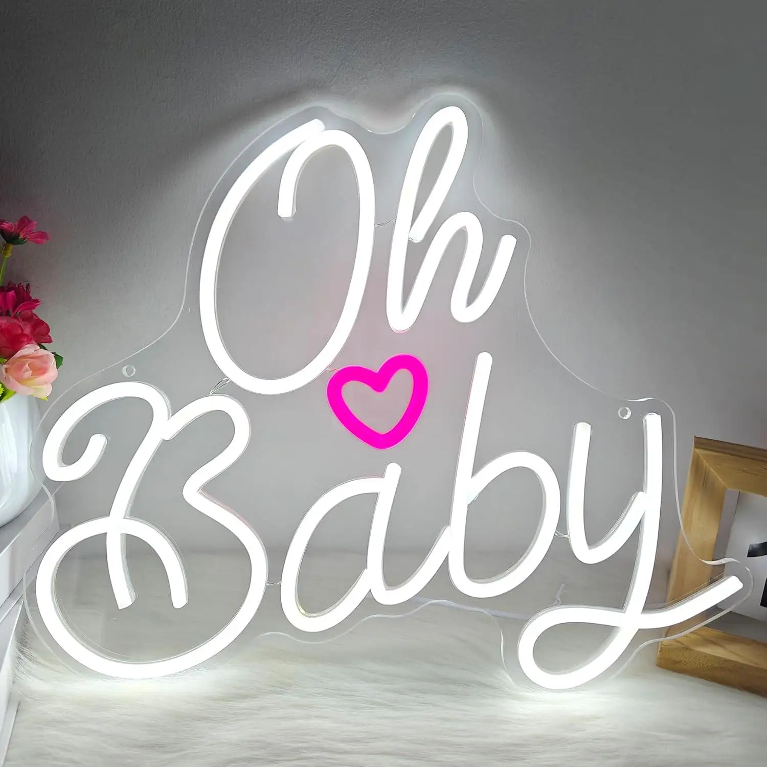 Неоновая вывеска «Oh Baby» с USB-подсветкой, регулируемая LED-лампа для спальни, свадьбы, вечеринки в честь рождения ребенка, декорации для стен и фона
Неоновая вывеска «Oh Baby» с USB-подсветкой, регулируемая LED-лампа для спальни, свадьбы, вечеринки в честь рождения ребенка, декорации для стен и фона