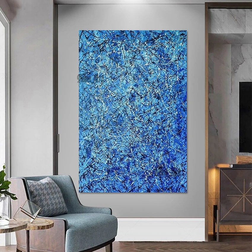 Large Contemporary Unframed Home Decoration Artwork Blue Acrylic Texture Abstract Canvas Paintings Wall Art Handmade Picture
Large Contemporary Unframed Home Decoration Artwork Blue Acrylic Texture Abstract Canvas Paintings Wall Art Handmade Picture