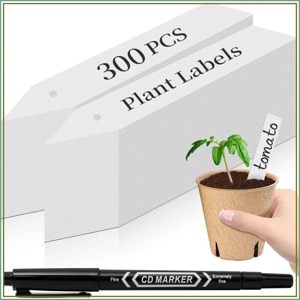 300Pcs 4" Plant Labels with Marker Pen, Waterproof Plastic Tags for Outdoor Garden Seedlings Vegetable Signs Markers
300Pcs 4" Plant Labels with Marker Pen, Waterproof Plastic Tags for Outdoor Garden Seedlings Vegetable Signs Markers