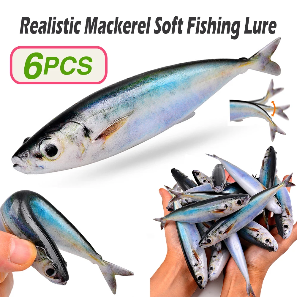 6pc/lot Soft Bait 14.5cm 33.3g Realistic Mackerel Soft Fishing Lure Jigging Saltwater Artificial Lure Tackle Lead-free Drop Bait
6pc/lot Soft Bait 14.5cm 33.3g Realistic Mackerel Soft Fishing Lure Jigging Saltwater Artificial Lure Tackle Lead-free Drop Bait