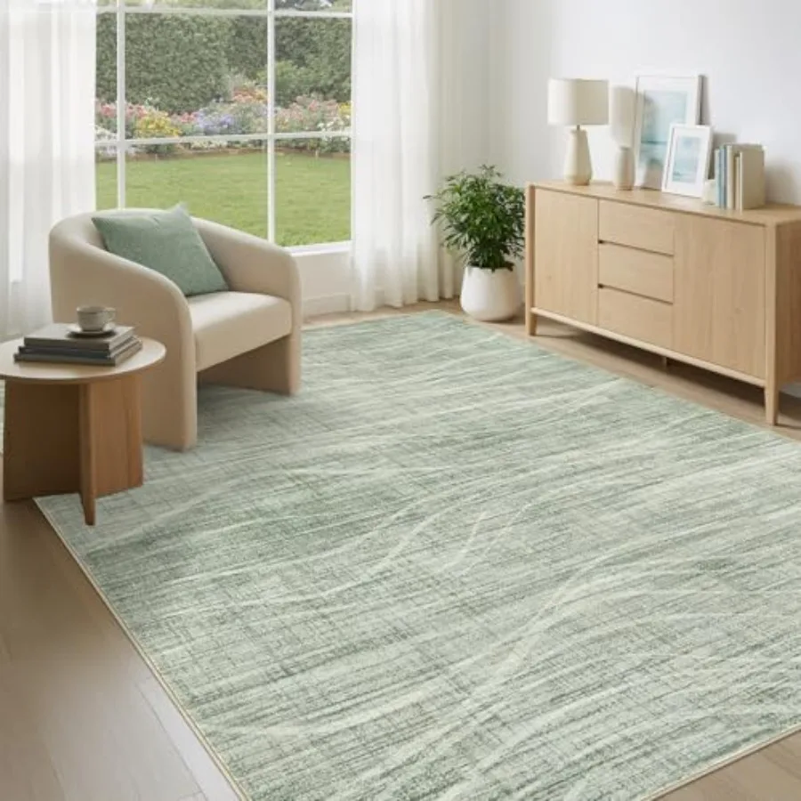5x8 Area Rug for Living Room Bedroom Dining Room Kitchen Nursery, Sage Green Washable Modern Wave Striped Non-Slip Stain-Resist
5x8 Area Rug for Living Room Bedroom Dining Room Kitchen Nursery, Sage Green Washable Modern Wave Striped Non-Slip Stain-Resist
