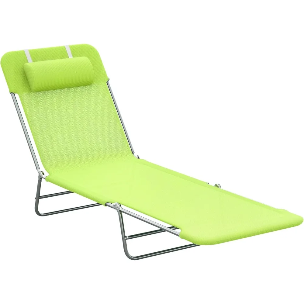 Folding Chaise Lounge Pool Chairs, Outdoor Sun Tanning Chairs with Pillow, Reclining Back, Steel Frame & Breathable Mesh for Be
Folding Chaise Lounge Pool Chairs, Outdoor Sun Tanning Chairs with Pillow, Reclining Back, Steel Frame & Breathable Mesh for Be