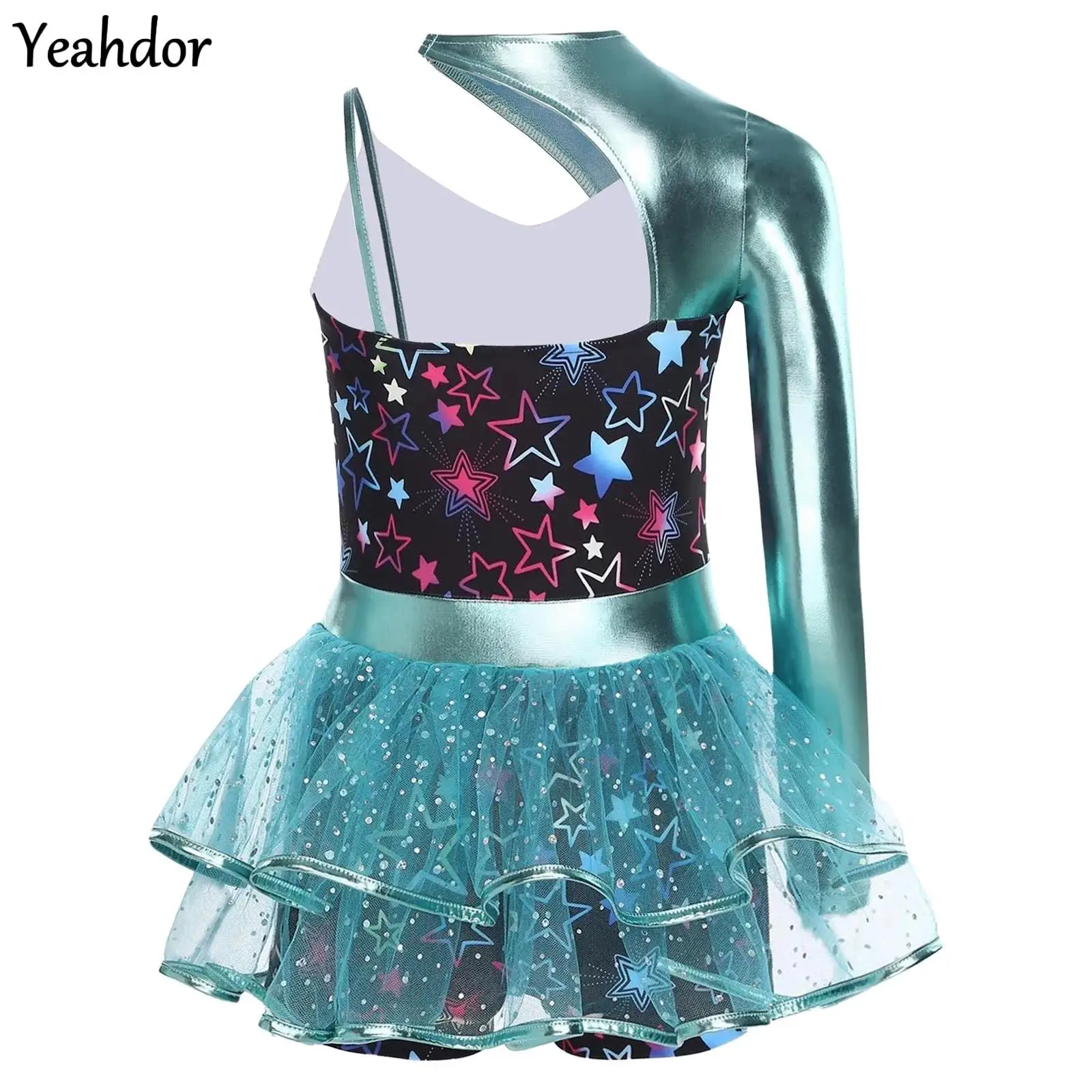 Kids Girls Ballet Dance Leotard One Shoulder Single Long Sleeve Sequin Mesh Athletic Bodysuit Gymnastic Skating Workout Jumpsuit
Kids Girls Ballet Dance Leotard One Shoulder Single Long Sleeve Sequin Mesh Athletic Bodysuit Gymnastic Skating Workout Jumpsuit