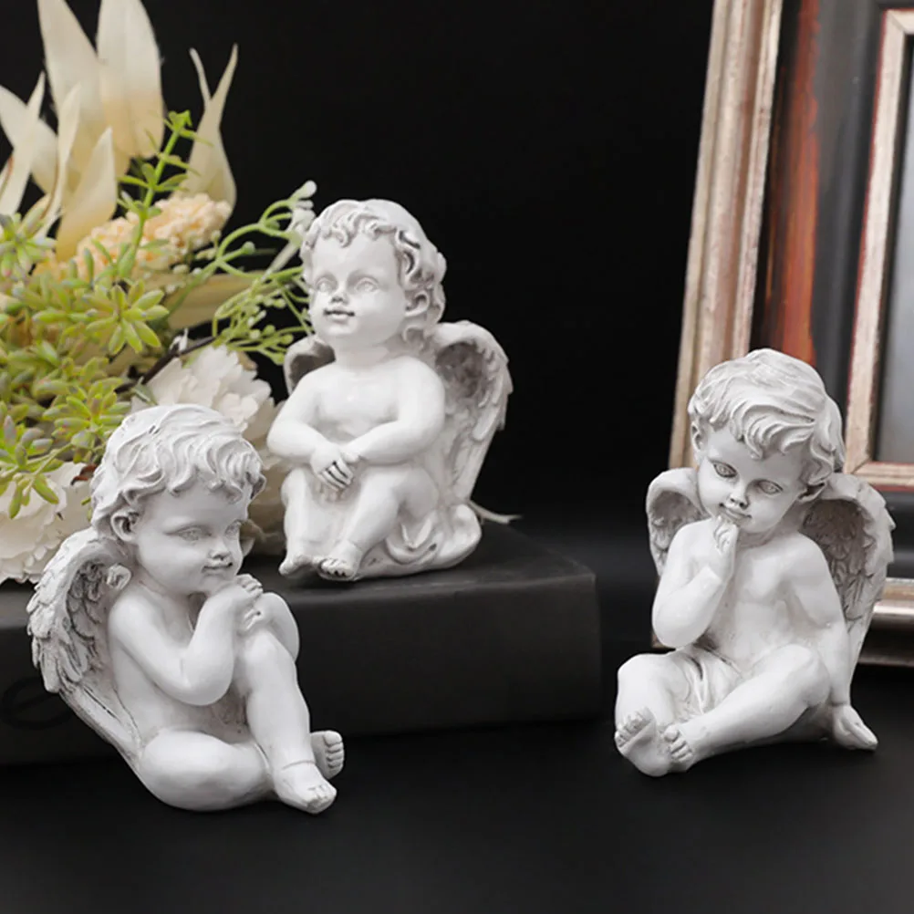 3pcs Angel Ornaments Lovely Statue Vintage Decor Sculpture Wedding Bedroom Office Study European Style
3pcs Angel Ornaments Lovely Statue Vintage Decor Sculpture Wedding Bedroom Office Study European Style