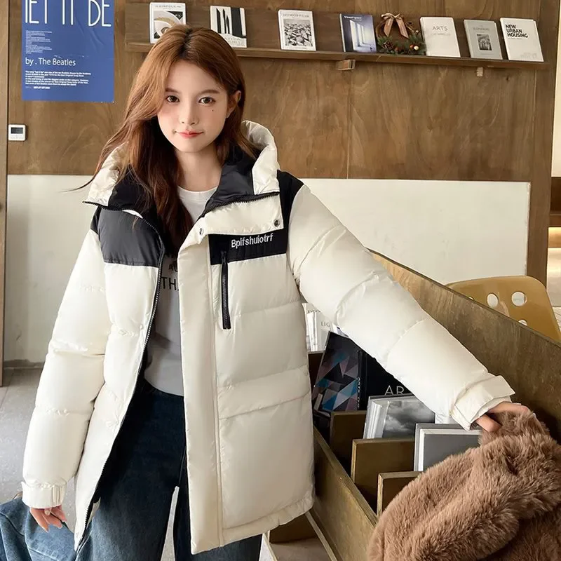 Winter down Cotton-Padded Jacket Women's Fashion Loose Parka Thick Warm Coat with Noodles Hood Baggy Clothing for Cold Weather
Winter down Cotton-Padded Jacket Women's Fashion Loose Parka Thick Warm Coat with Noodles Hood Baggy Clothing for Cold Weather