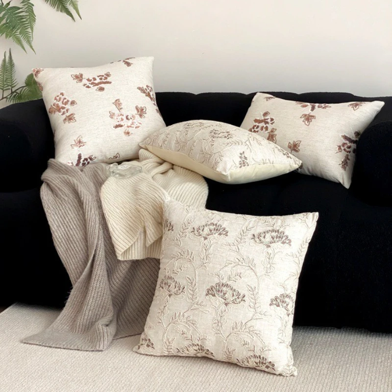 French Throw Pillow Cover 30x50/45x45CM Embroidery Living Room Waist Cushion Cover Light Tone Decor Home Decorative Pillowcase
French Throw Pillow Cover 30x50/45x45CM Embroidery Living Room Waist Cushion Cover Light Tone Decor Home Decorative Pillowcase