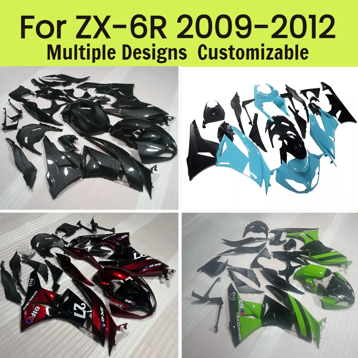 Комплект пластиковых обтекателей из ABS-пластика для Kawasaki ZX-6R 2009-2012, индивидуальные детали кузова мотоцикла ZX6R 09-12
Комплект пластиковых обтекателей из ABS-пластика для Kawasaki ZX-6R 2009-2012, индивидуальные детали кузова мотоцикла ZX6R 09-12