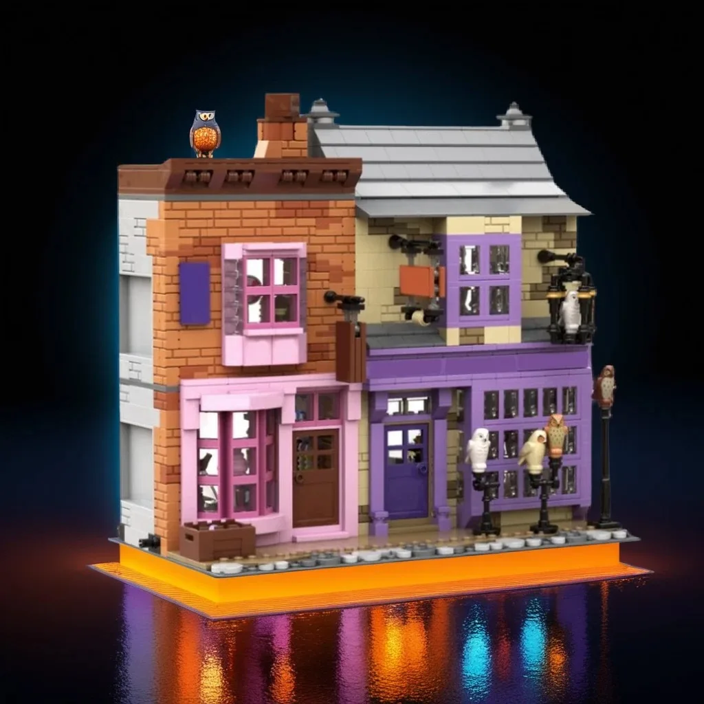 1399PCS MOC Magic Movie Eeylops Owl Emporium Sugarplums Sweet Shop SP011 Model Custom Bricks DIY Creative Ideas Assembly Gift
1399PCS MOC Magic Movie Eeylops Owl Emporium Sugarplums Sweet Shop SP011 Model Custom Bricks DIY Creative Ideas Assembly Gift