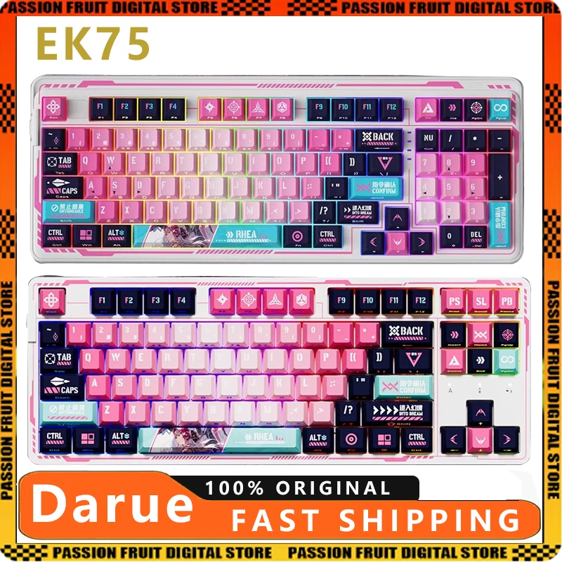DAREU EK75 Mechanical Keyboard 3Mode GASKET Structure Wireless PBT Thermal Sublimatio Multi Functional Custom Gaming Keyboard
DAREU EK75 Mechanical Keyboard 3Mode GASKET Structure Wireless PBT Thermal Sublimatio Multi Functional Custom Gaming Keyboard