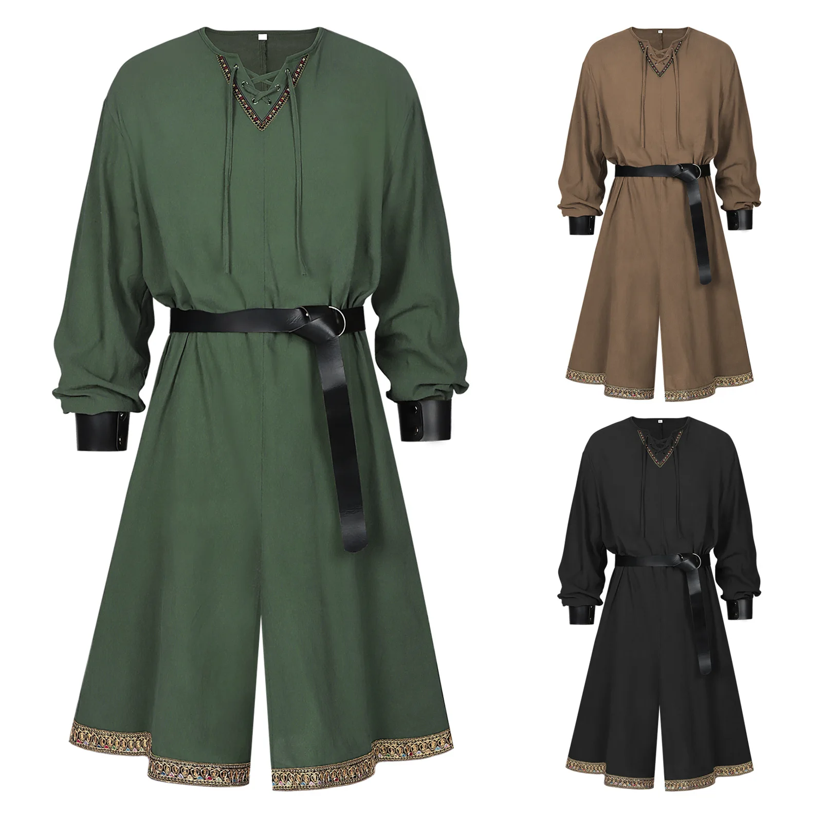 Средневековый костюм эпохи Возрождения, новая мужская одежда, рыцарь на Хэллоуин, пират, ретро, рубашка с длинными рукавами викингов для мужчин
Средневековый костюм эпохи Возрождения, новая мужская одежда, рыцарь на Хэллоуин, пират, ретро, рубашка с длинными рукавами викингов для мужчин