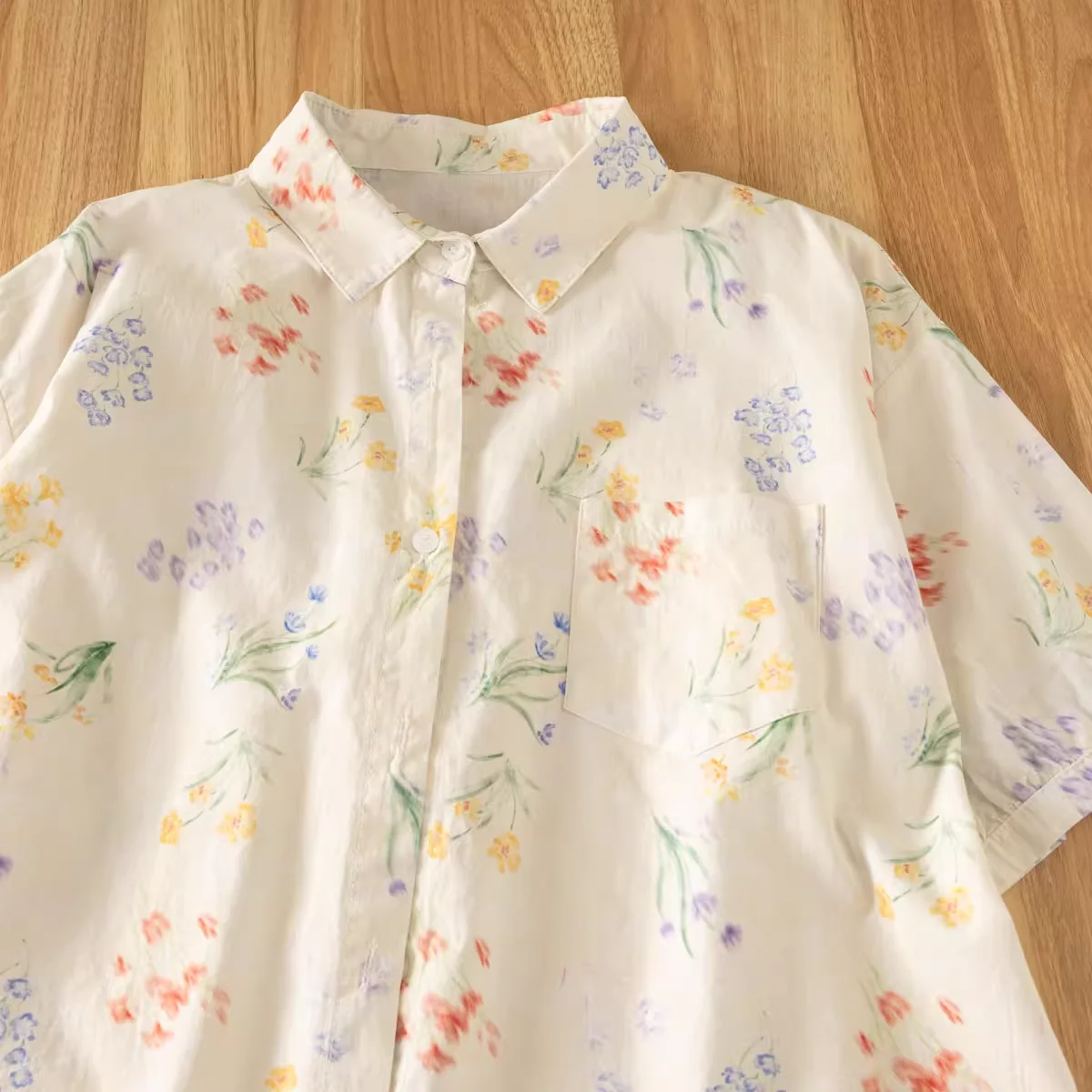 2025 Women's summer clothes 100% cotton printed shirt women Japan style short sleeve tops plus size women's clothing
2025 Women's summer clothes 100% cotton printed shirt women Japan style short sleeve tops plus size women's clothing
