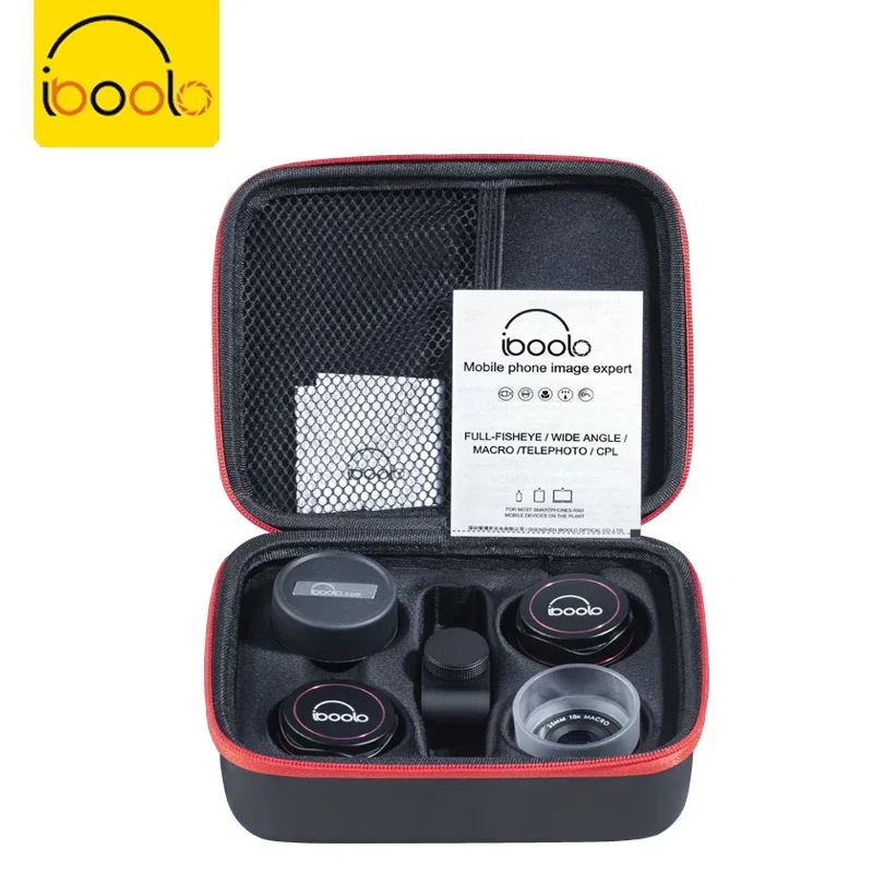 IBOOLO Cinema Lens 4 in 1 PRO lens kit 4K high definition Telephoto Wide Fisheye Macro lens for cell phone camera
IBOOLO Cinema Lens 4 in 1 PRO lens kit 4K high definition Telephoto Wide Fisheye Macro lens for cell phone camera