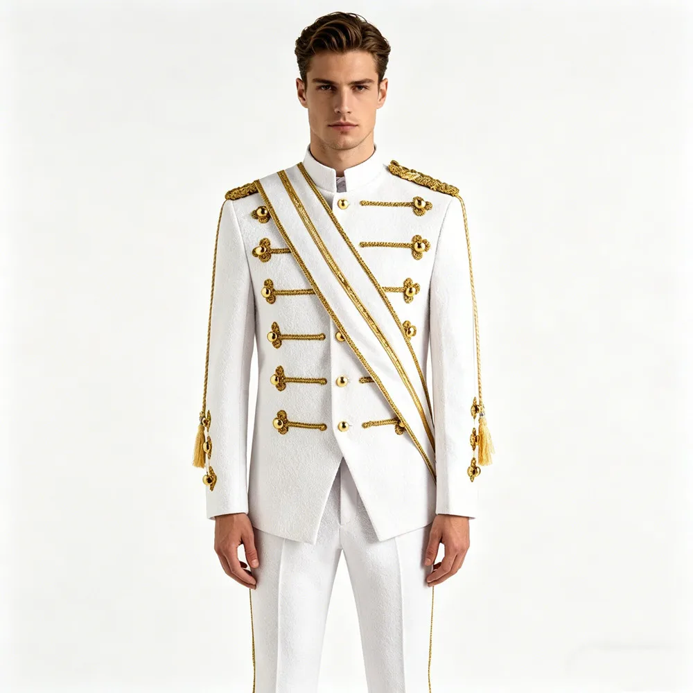 Black White Sequins Court Blazer Jacket Male Luxury Prince Cosplay Costume Wedding Party Trimmed Performance Blazers Stage Wear
Black White Sequins Court Blazer Jacket Male Luxury Prince Cosplay Costume Wedding Party Trimmed Performance Blazers Stage Wear
