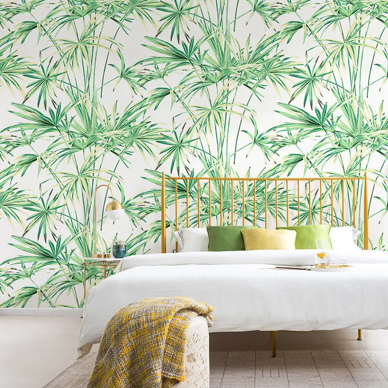 Nordic Green Plant Wallpaper Living Room Bedroom Tropical Rainforest Non-Woven Bamboo Leaves Wallpaper Shop Decoration
Nordic Green Plant Wallpaper Living Room Bedroom Tropical Rainforest Non-Woven Bamboo Leaves Wallpaper Shop Decoration