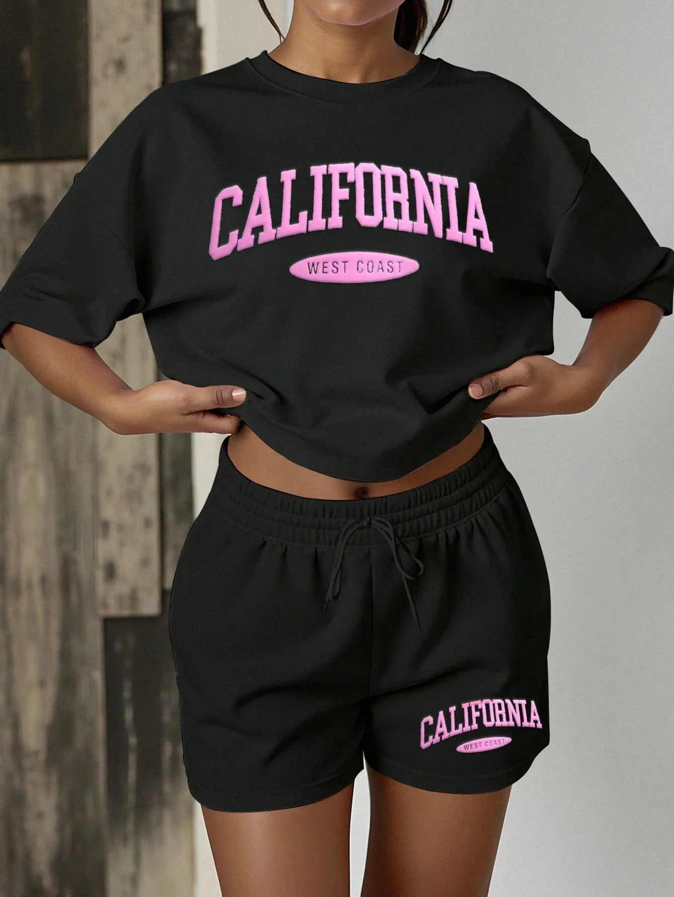 Новый летний комплект футболок American Street Trend Spicy Girl Ins Style 33, комплект футболок из джерси, повседневный женский топ большого размера для взрослых, шорты 
Новый летний комплект футболок American Street Trend Spicy Girl Ins Style 33, комплект футболок из джерси, повседневный женский топ большого размера для взрослых, шорты